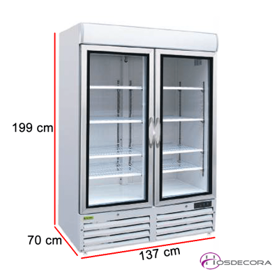 Frigorífico doble puerta cristal 1079L 84-SG-G-930