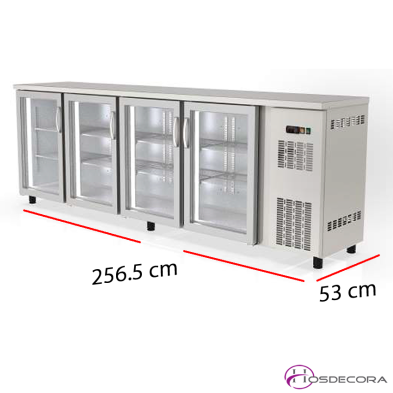 Mesa Fria Puerta Cristal Bajo Barra Fondo 53 cm DSBIE-250