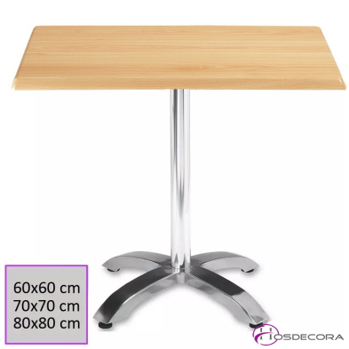 Mesas de terraza con pie central de aluminio. TEJADA