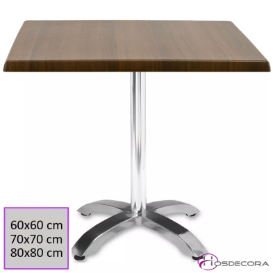 Mesas de terraza con pie central de aluminio. TEJADA