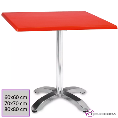 Mesa restaurantes con tablero cuadrado SM modelo TEJADA
