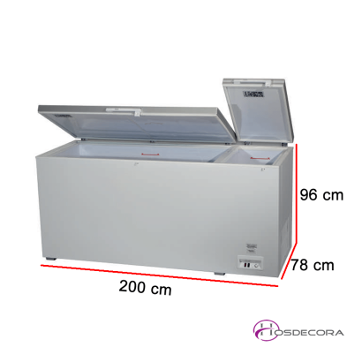 Arcón congelador gran capacidad 860L doble puerta abatible