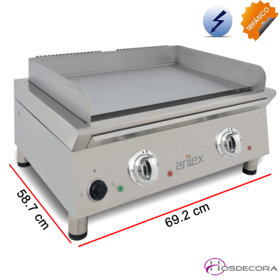 Frytop eléctrico rectificado 15mm - 7.8Kw 11-70FRYERN