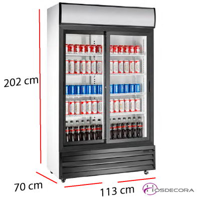 Armario frío doble para bebidas con estantes regulables. EXPO 1130 TN-PC