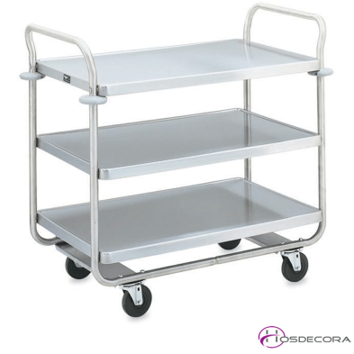 Carro de servicio tubular con 3 estantes 19-97168