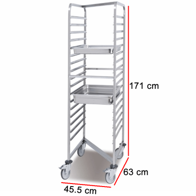 Carro de bandejas encastrable 17 guías GN 1/1 19-P80520