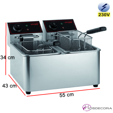 Freidora eléctrica 8+8L 6.5kw 19-P15001