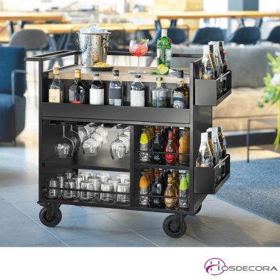 Carro para bebidas en acero 19-P90930