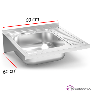 Fregadero Congalte con Cartelas 60x60 Cuba+Escurridor 057684