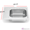Fregadero para Encastrar 60x60 Cuba+Escurridor 06-453210