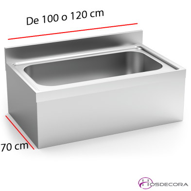 Fregadero de Pared 1 cuba de gran capacidad 06- 055628+