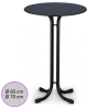 Mesa alta de bar con tablero redondo compact - SALCEDA