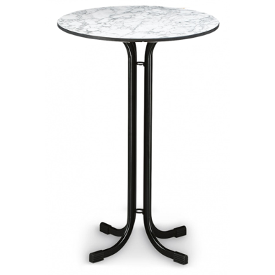 Mesa alta de bar con tablero redondo compact - SALCEDA