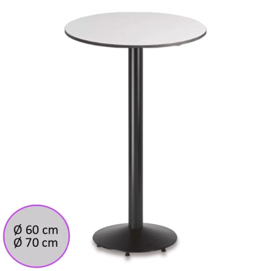 Mesa alta con base de hierro central -SIMAT