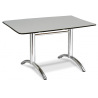 Mesa de terraza de hostelería rectangular compact.
