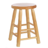 Taburete Bajo Redondo Asiento Madera -29 COLON