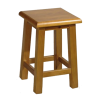 Taburete Bajo Cuadrado Asiento Madera -29 BROZAS