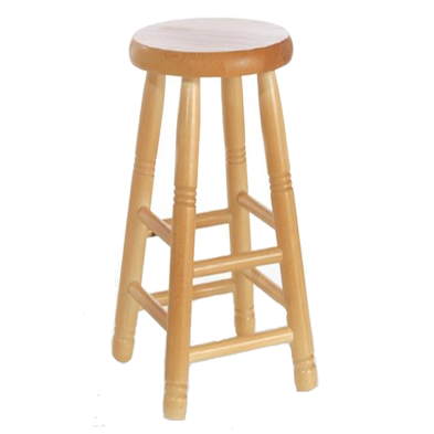 Taburete de Bar Redondo Asiento Madera -29 COLON