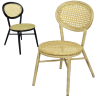 Silla Apilable de Bar en Aluminio y Rattan -29 REI