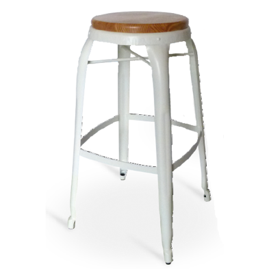 Taburete Alto asiento madera. 29-ALMUDEVAR