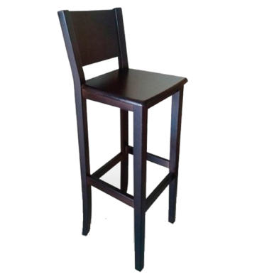 Taburete alto en madera  con respaldo- 29 RIO

-Dimensiones 40 x 36 x 108 cm.