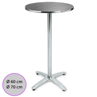 Mesa ALTA de Terraza Tablero Redondo Inox 29-SELVA