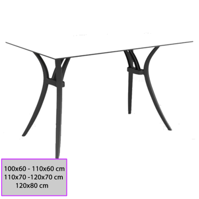 Mesa de Terraza Tablero Compacto Rectangular 29- VENU