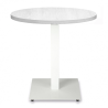 Mesa blanca para bar redonda 01-ZAGORA