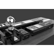 Expositor de buffet para exponer comida fría. 06-488804