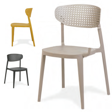 Silla de Terraza para Bar en Polipropileno 01-VALOR