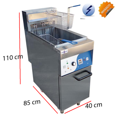 Freidora con grifo para cocinas industriales 16-FRY-26L