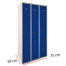 Taquillas de 3 cuerpos fabricada en acero laminado 96-ECOV-25/3