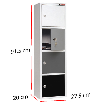 Consigna de 4 departamentos fabricada en acero laminado 96-TMIN4P