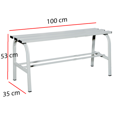 Banco Vestuarios 100 cm de Acero 96-BANC-H-1000