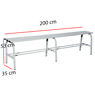 Bancos para vestuarios de gimnasios 96-BANC-H-2000
