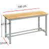 Banco vestuarios asiento listones de pino 96 -BANC-1-1000