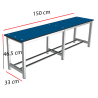 Banco para vestuarios asiento compacto 96 BANC-1-1500 FEN