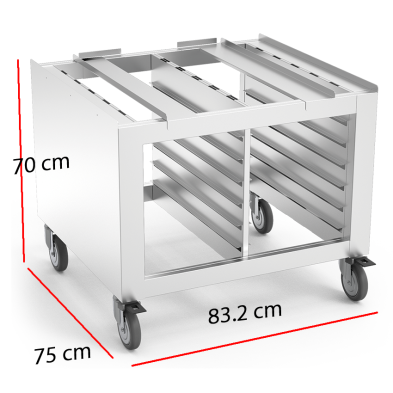 Mesa bastidor para horno con guias para bandeja GN 1/1 06-074804
