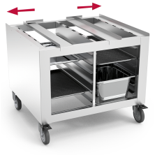 Mesa bastidor para horno con guias para bandeja GN 1/1 06-074804