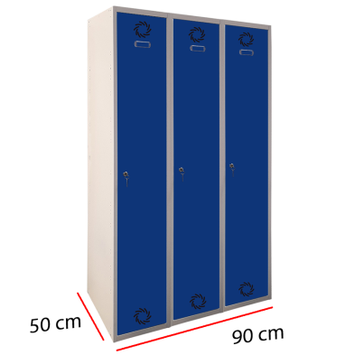Taquilla de 3 Puertas fabricada en acero laminado 96-ECOV-30/3 PRO