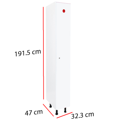 Taquilla de 1 Puerta Plastica 32.5x47cm 96-PV22001