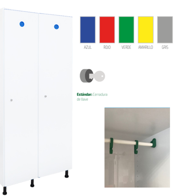 Taquilla de 2 Puertas Plasticas 81.6x47cm 96-PV22007