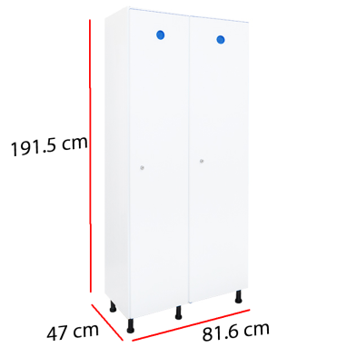 Taquilla de 2 Puertas Plasticas 81.6x47cm 96-PV22007