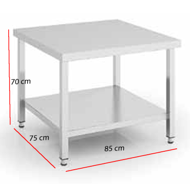 Mesa para Horno 85 x 75 cm Con Estante 85-MH-8575
