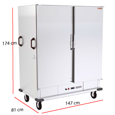 Carro Caliente 44 Bandejas GN 2/1 4000W 19-P81021