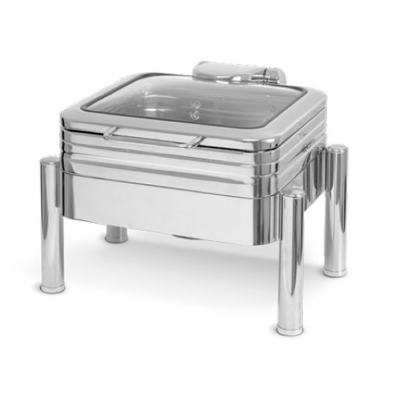 Chafing dish cuadrado con tapa cristal 19-P390002+