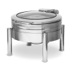 Chafing Dist Redondo Tapa Cristal 19-P390001+