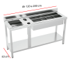 Mesa de coctelería con fregadero y desbarazado. 66-IDM89012+