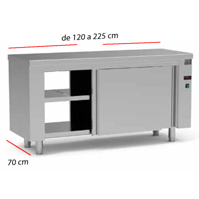Mesa Caliente Pasante Fondo 70 cm 85-MCAP70-120C+