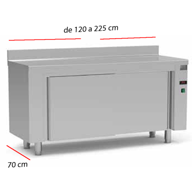 Mesa Caliente Central Fondo 70 cm 85-MCA70-120M+